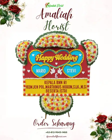 Papan Bunga Pernikahan Bolaang